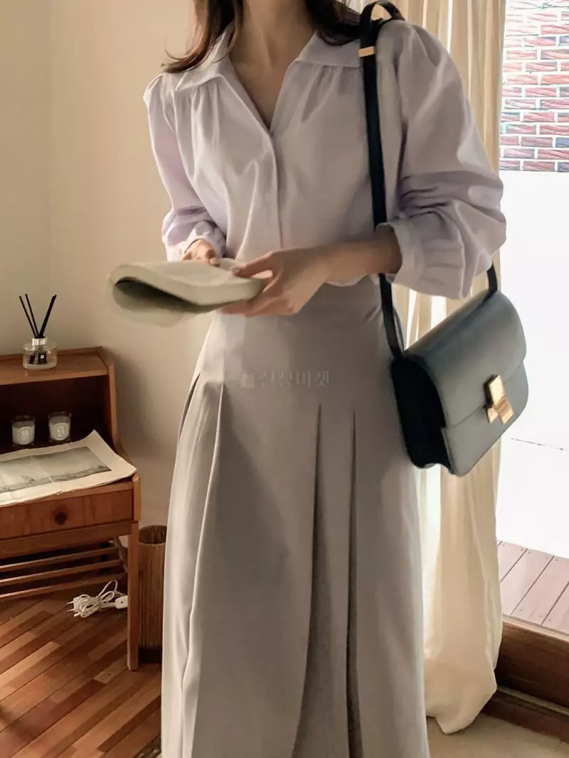 Baribari - Korean Women Fashion - #momslook - Wrinkle Skirt