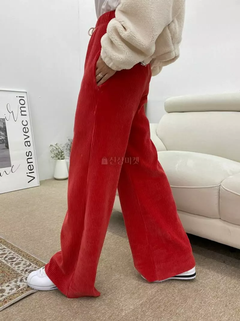 Bbod - Korean Women Fashion - #momslook - Rib Wide Pants - 3