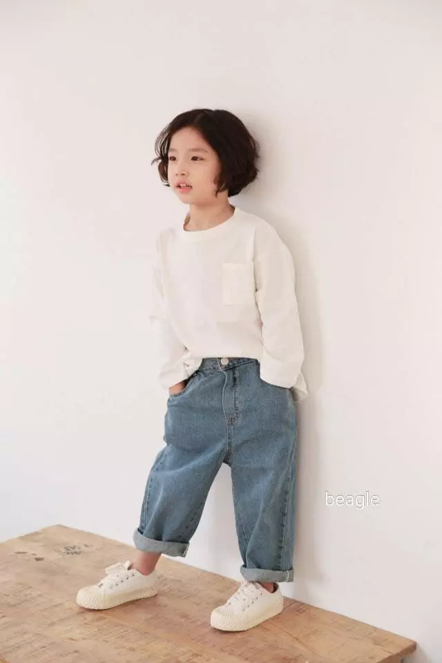 Beagle - Korean Children Fashion - #childrensboutique - Today Pocket Tee