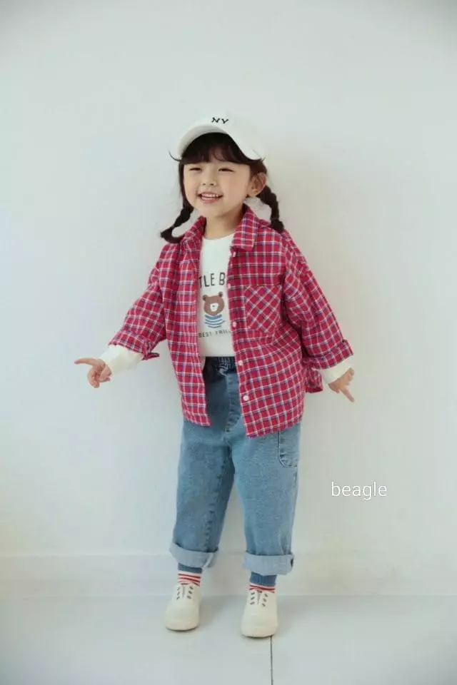 Beagle - Korean Children Fashion - #discoveringself - Liitle Bear Paint Tee
