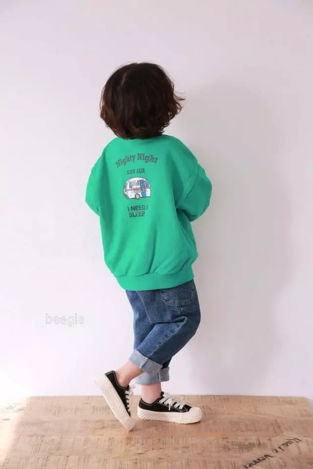 Beagle - Korean Children Fashion - #kidsshorts - Camping Car Sweatshirt - 2