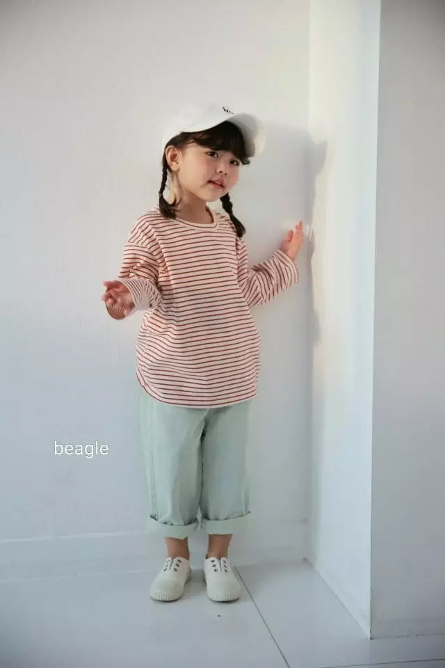 Beagle - Korean Children Fashion - #littlefashionista - Joy Stripes Tee - 8