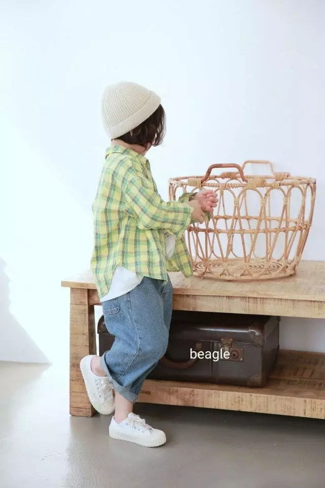 Beagle - Korean Children Fashion - #prettylittlegirls - Bobo Check Shirt - 7