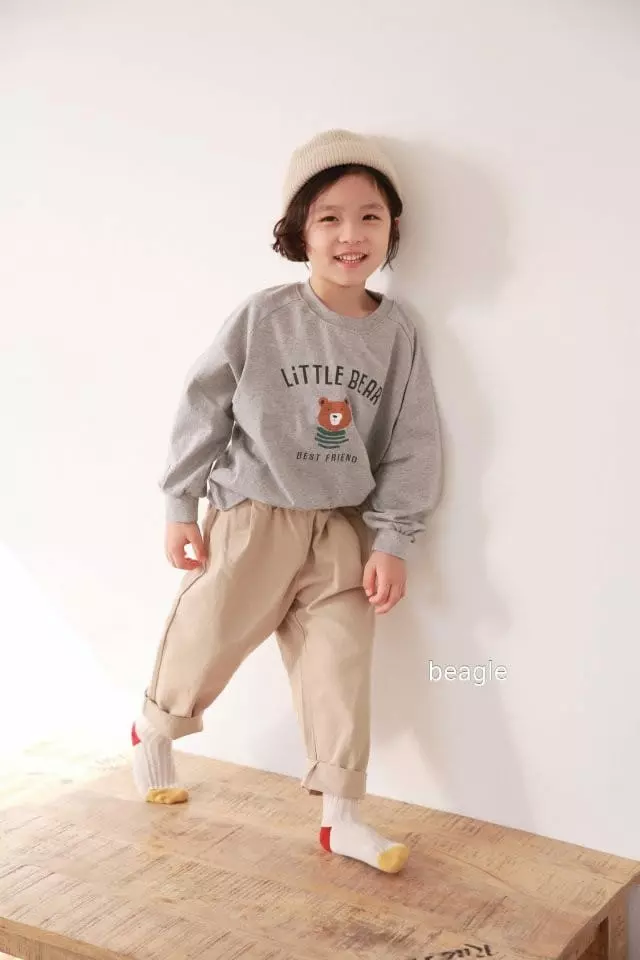 Beagle - Korean Children Fashion - #toddlerclothing - Liitle Bear Paint Tee - 12