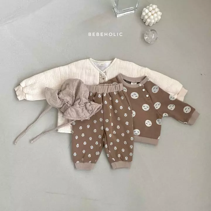 Bebe Holic - Korean Baby Fashion - #babyfashion - Smile Top Bottom Set - 4