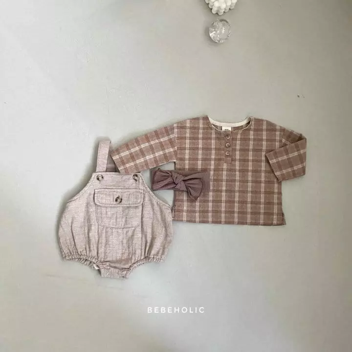 Bebe Holic - Korean Baby Fashion - #babygirlfashion - Check Shirt - 2