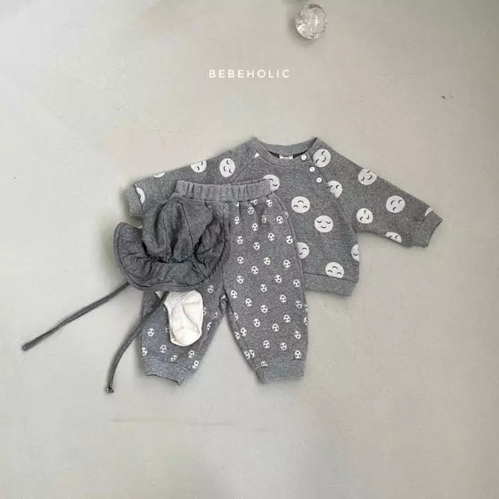 Bebe Holic - Korean Baby Fashion - #babylifestyle - Smile Top Bottom Set - 6