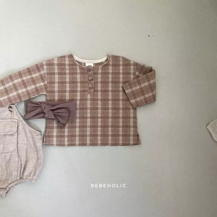 Bebe Holic - Korean Baby Fashion - #babylifestyle - Check Shirt - 3