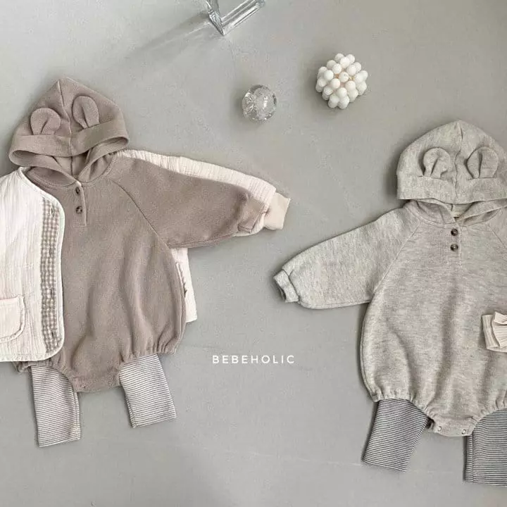Bebe Holic - Korean Baby Fashion - #babyootd - Bear Bodysuit