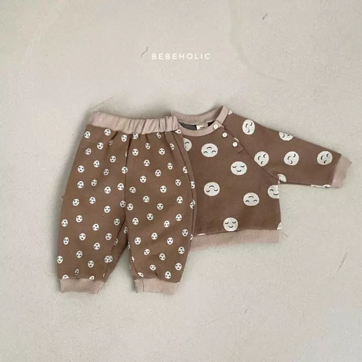 Bebe Holic - Korean Baby Fashion - #babyoutfit - Smile Top Bottom Set - 10
