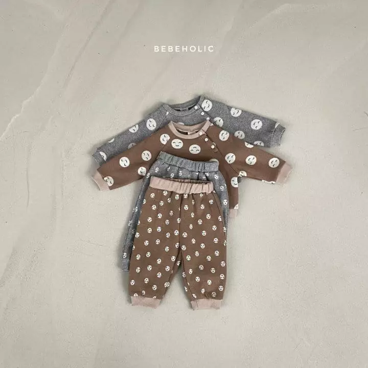 Bebe Holic - Korean Baby Fashion - #babyoutfit - Smile Top Bottom Set - 9