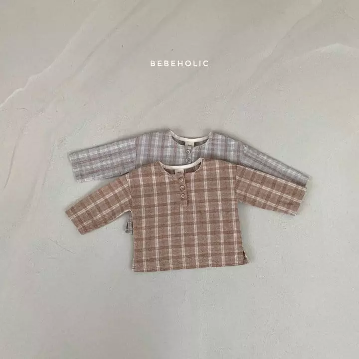 Bebe Holic - Korean Baby Fashion - #babyoutfit - Check Shirt - 6