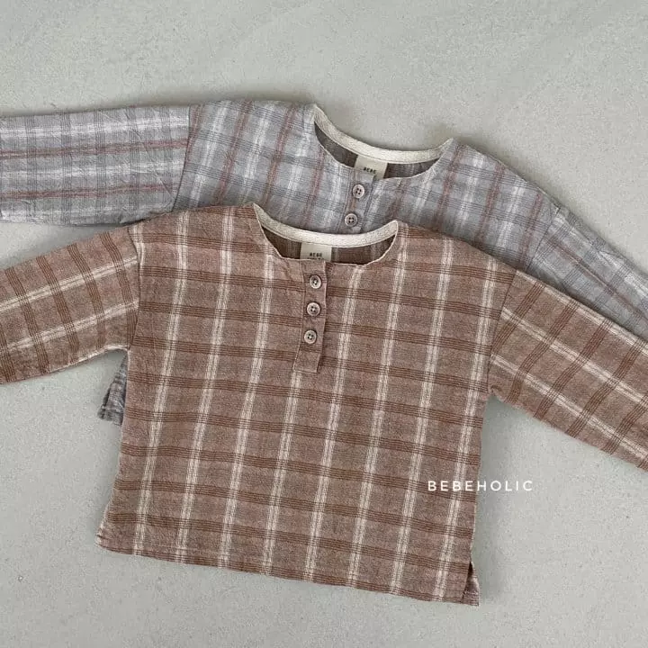 Bebe Holic - Korean Baby Fashion - #babyoutfit - Check Shirt - 7