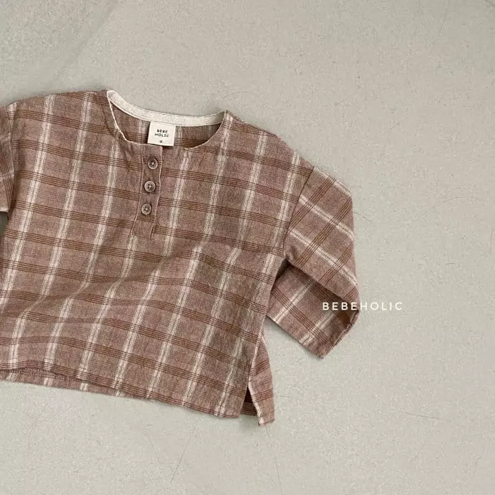 Bebe Holic - Korean Baby Fashion - #onlinebabyboutique - Check Shirt - 9