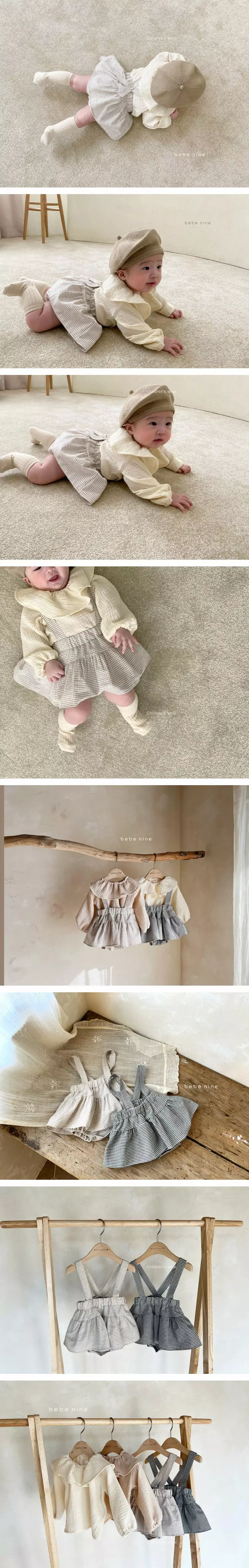 Bebe Nine - Korean Baby Fashion - #onlinebabyshop - Check Cancan Bloomer Skirt