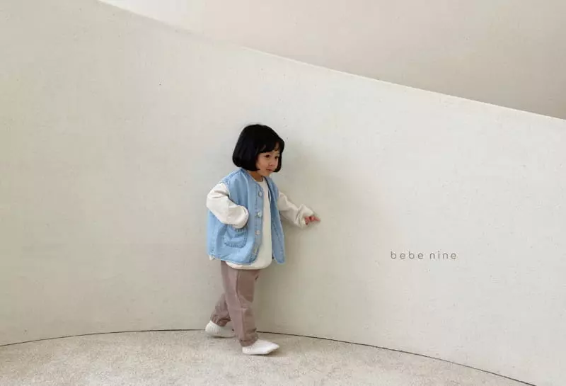 Bebe Nine - Korean Children Fashion - #designkidswear - Denim Kid Vest - 4