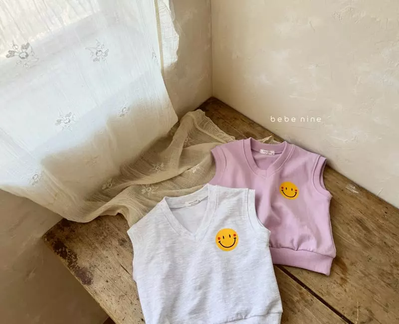 Bebe Nine - Korean Children Fashion - #fashionkids - Smile Vest Bottom Set - 6