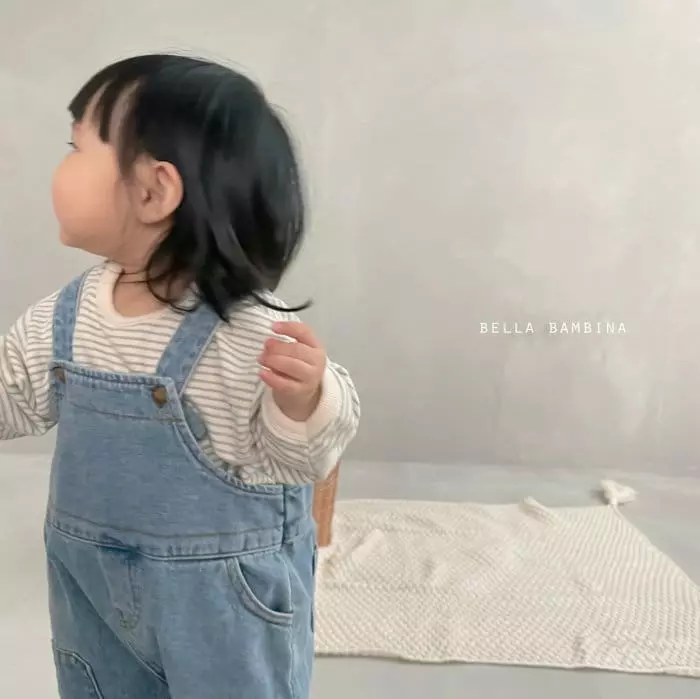 Bella Bambina - Korean Baby Fashion - #babyboutique - Bebe Bang Bang Stripes Piping Tee - 7
