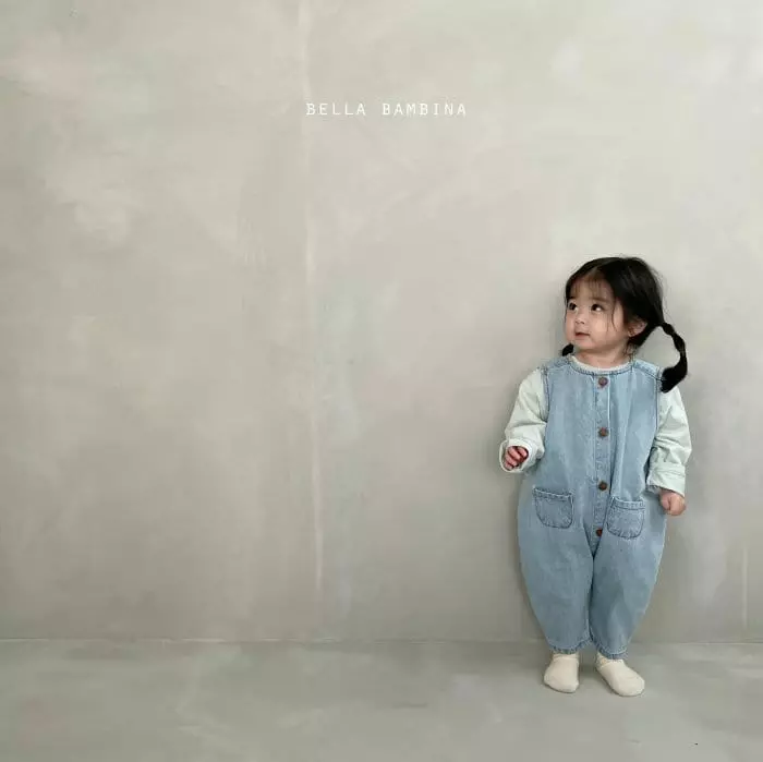 Bella Bambina - Korean Baby Fashion - #babyboutique - Bebe Toy Denim Bodysuit - 6