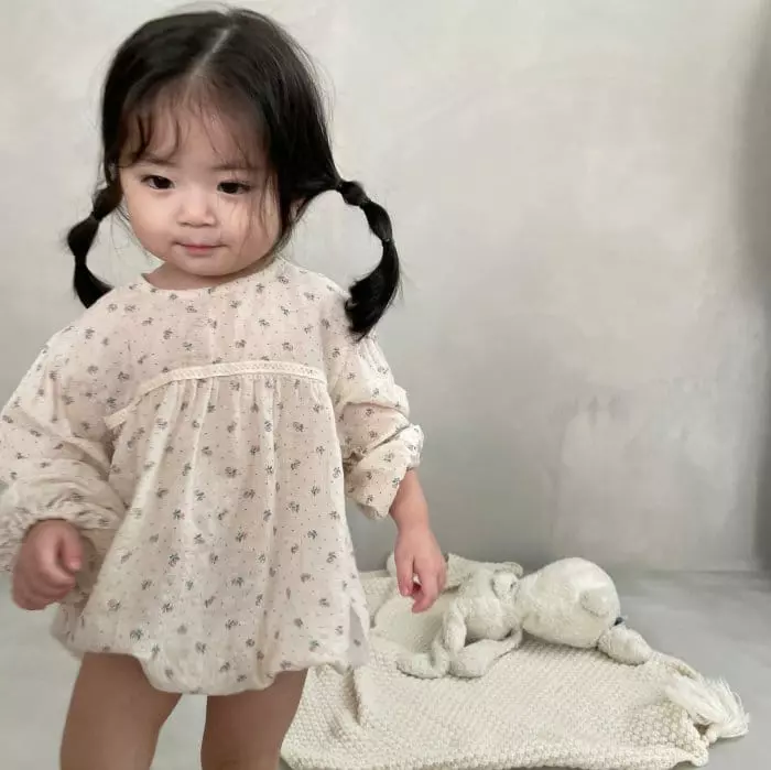 Bella Bambina - Korean Baby Fashion - #babyboutique - Bebe Flower Bodysuit - 3