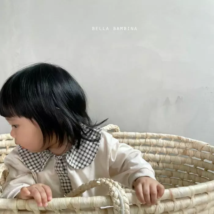 Bella Bambina - Korean Baby Fashion - #babyboutique - Bebe Check Collar Tee - 11