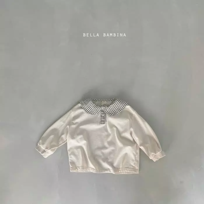 Bella Bambina - Korean Baby Fashion - #babyboutiqueclothing - Bebe Check Collar Tee - 12