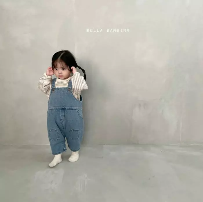 Bella Bambina - Korean Baby Fashion - #babyclothing - Bebe Bbangdduck Dungarees Bodysuit - 12