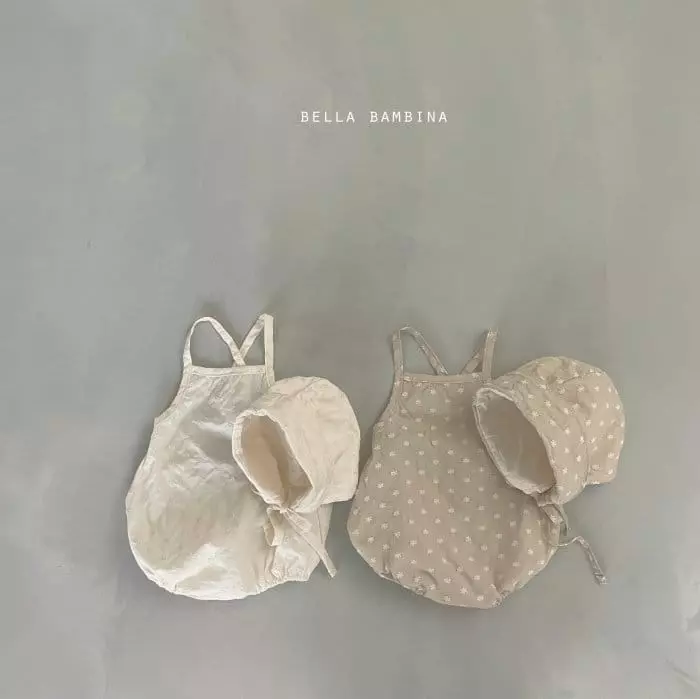 Bella Bambina - Korean Baby Fashion - #babyfashion - Bebe Daisy Bodysuit with Bonnet