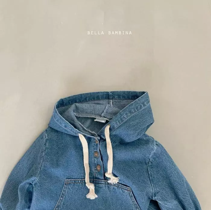 Bella Bambina - Korean Baby Fashion - #babyfashion - Bebe Mono Denim Anorak Bodysuit - 11