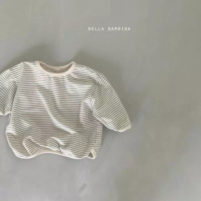 Bella Bambina - Korean Baby Fashion - #babyfever - Bebe Bang Bang Stripes Piping Tee - 11