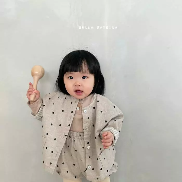 Bella Bambina - Korean Baby Fashion - #babyfever - Bebe Dot Dnui Cardigan - 3