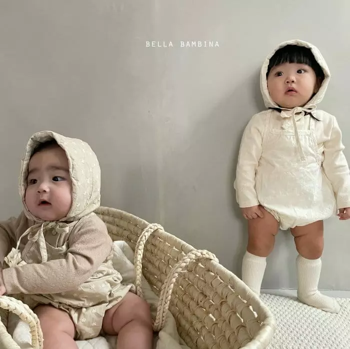 Bella Bambina - Korean Baby Fashion - #babygirlfashion - Bebe Daisy Bodysuit with Bonnet - 3