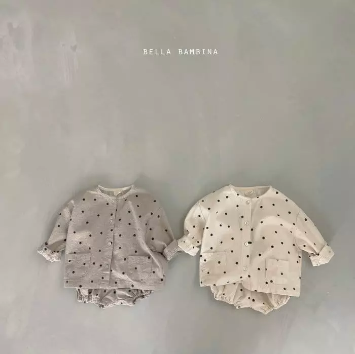 Bella Bambina - Korean Baby Fashion - #babygirlfashion - Beeb Dot Bloomer Top Set
