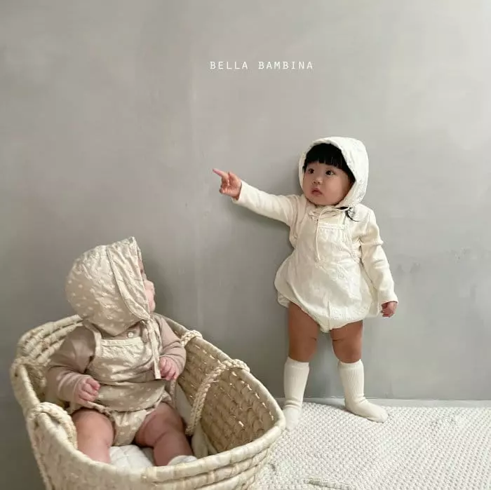 Bella Bambina - Korean Baby Fashion - #babygirlfashion - Bebe Daisy Bodysuit with Bonnet - 4