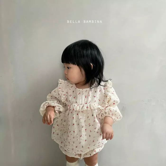 Bella Bambina - Korean Baby Fashion - #babylifestyle - Bebe Sachorom Top Bottom Set - 3