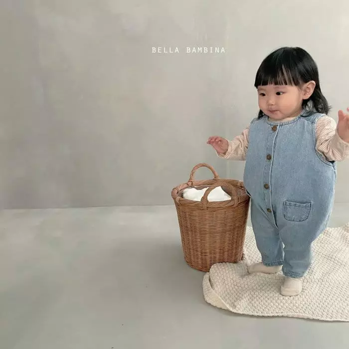 Bella Bambina - Korean Baby Fashion - #babylifestyle - Bebe Toy Denim Bodysuit - 12