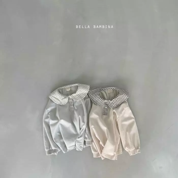 Bella Bambina - Korean Baby Fashion - #babylifestyle - Bebe Check Collar Tee - 2