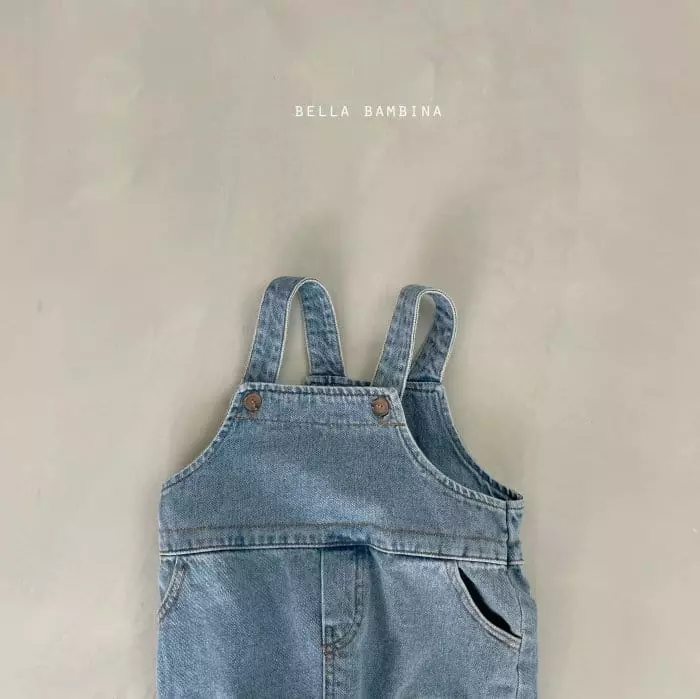 Bella Bambina - Korean Baby Fashion - #babyootd - Bebe Bbangdduck Dungarees Bodysuit - 3