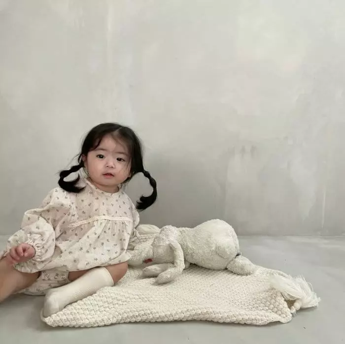 Bella Bambina - Korean Baby Fashion - #babyootd - Bebe Flower Bodysuit - 11