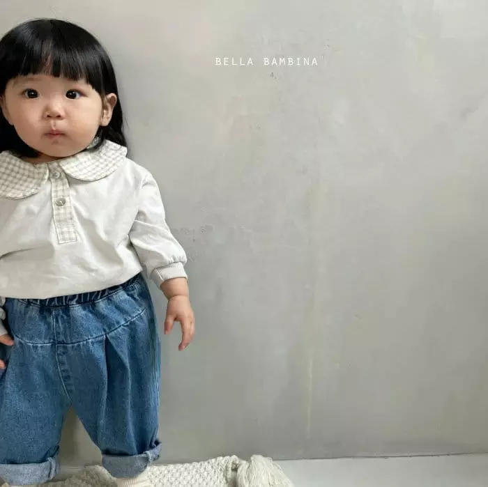 Bella Bambina - Korean Baby Fashion - #babyoninstagram - Bebe Check Collar Tee - 4