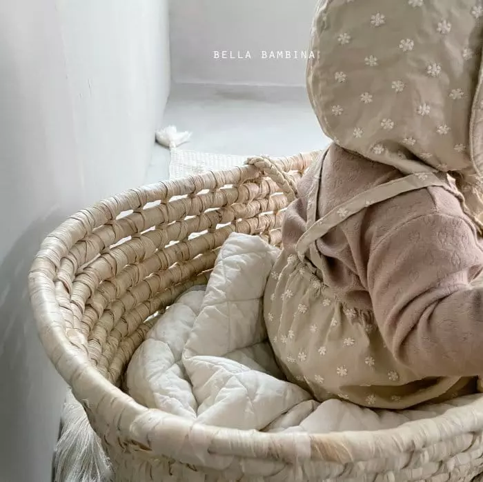 Bella Bambina - Korean Baby Fashion - #babyoutfit - Bebe Daisy Bodysuit with Bonnet - 7