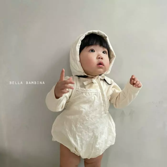 Bella Bambina - Korean Baby Fashion - #babyoutfit - Bebe Daisy Bodysuit with Bonnet - 8