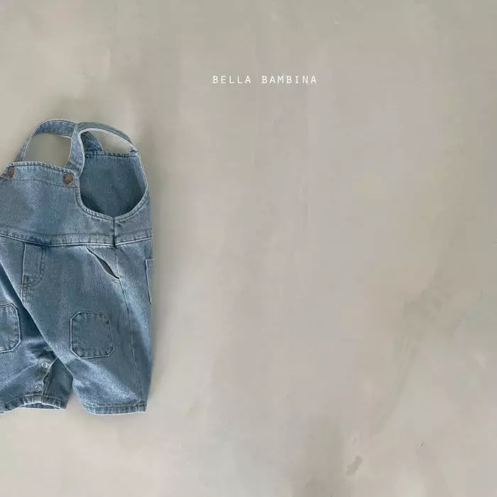 Bella Bambina - Korean Baby Fashion - #babyootd - Bebe Bbangdduck Dungarees Bodysuit - 4