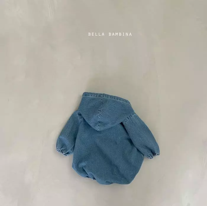 Bella Bambina - Korean Baby Fashion - #babyoutfit - Bebe Mono Denim Anorak Bodysuit - 2