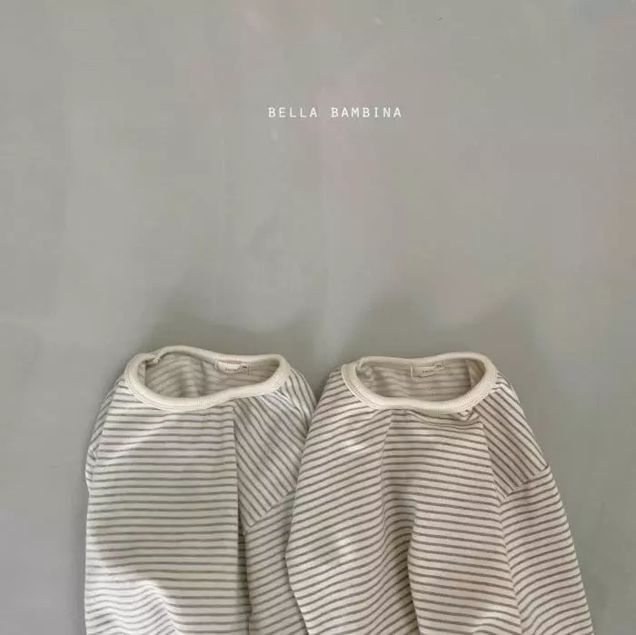 Bella Bambina - Korean Baby Fashion - #babywear - Bebe Bang Bang Stripes Piping Tee - 3