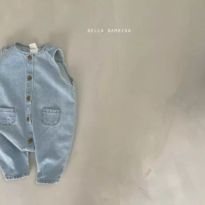 Bella Bambina - Korean Baby Fashion - #babywear - Bebe Toy Denim Bodysuit - 2