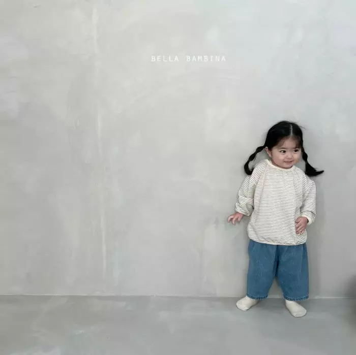 Bella Bambina - Korean Baby Fashion - #babywear - Bebe Bang Bang Stripes Piping Tee - 4
