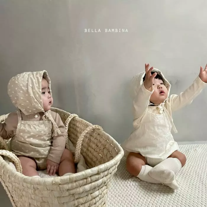 Bella Bambina - Korean Baby Fashion - #onlinebabyboutique - Bebe Daisy Bodysuit with Bonnet - 10
