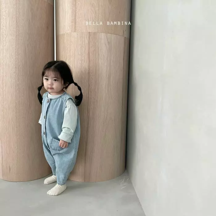 Bella Bambina - Korean Baby Fashion - #onlinebabyboutique - Bebe Toy Denim Bodysuit - 3