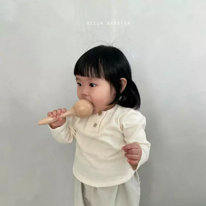Bella Bambina - Korean Baby Fashion - #smilingbaby - Bebe Noel Button Tee - 7
